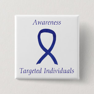 Targeted Individuals Awareness Ribbon Custom Pins