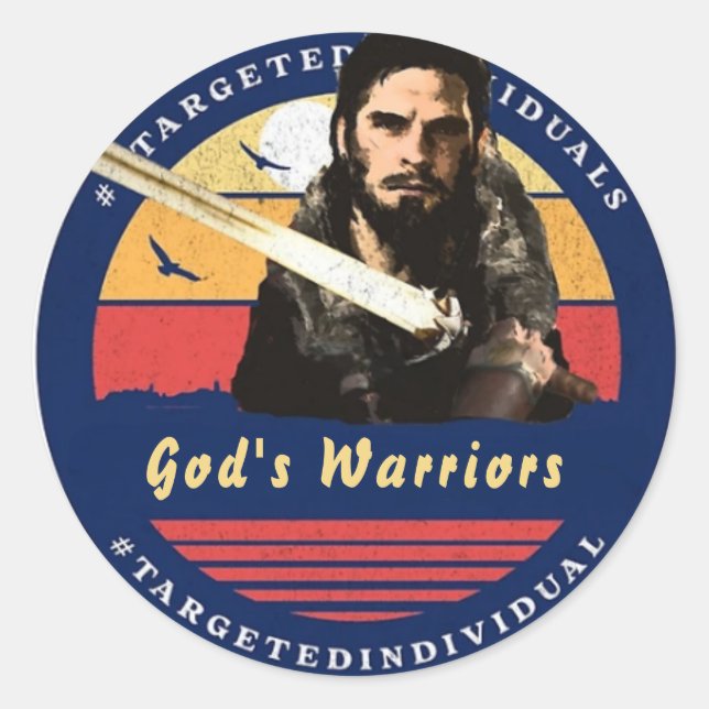 Targeted Individuals Custom Text Warrior  Classic Round Sticker (Front)
