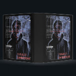 Targeted - Techno-Brutalist Streetwear Design 3 Ring Binder<br><div class="desc">The design is a brutalist manifesto stitched in monochrome paranoia and cybernetic dread. At the heart a lone figure, a man with a crosshair locked on his head, centered in a grid of sterile data. Around him swarm terminal logs, flickering UI elements, and the cold, unblinking language of surveillance systems....</div>
