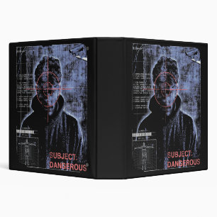 Targeted - Techno-Brutalist Streetwear Design 3 Ring Binder