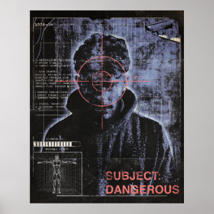 Targeted - Techno-Brutalist Streetwear Design Poster