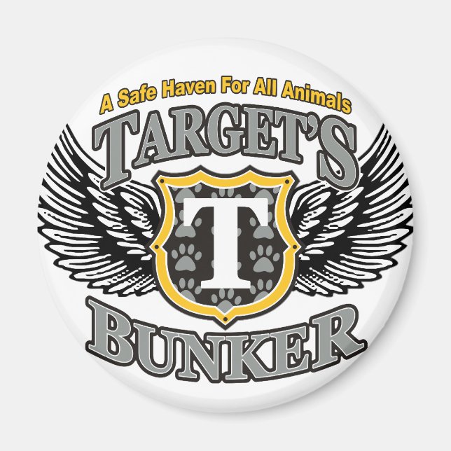 Target's_Bunker_Black_Logo Magnet (Front)