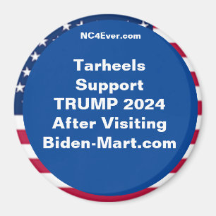 Tarheels Support TRUMP 2024 After Fridge Magnet
