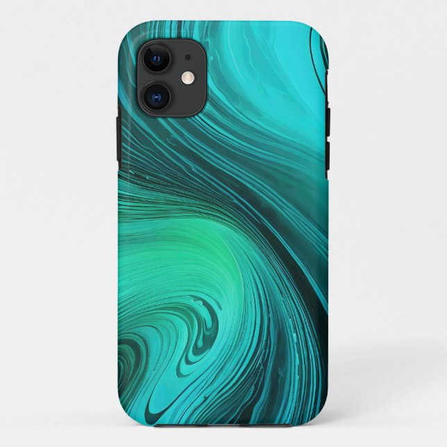"Tarifa" Blue Swirls Waves Case-Mate iPhone Case (Back)