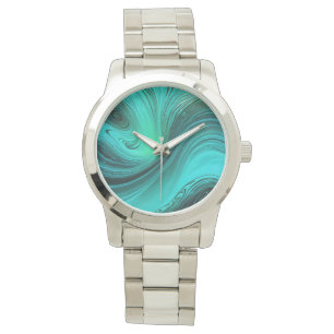 "Tarifa" Blue Swirls Waves Watch