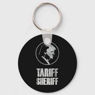 Tariff Sheriff Funny President Trump Political Sat Keychain