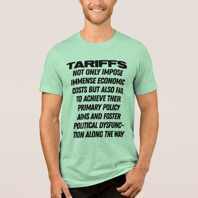 Tariffs Foster Political Dysfunction - Trump Tri-Blend Shirt (Front)
