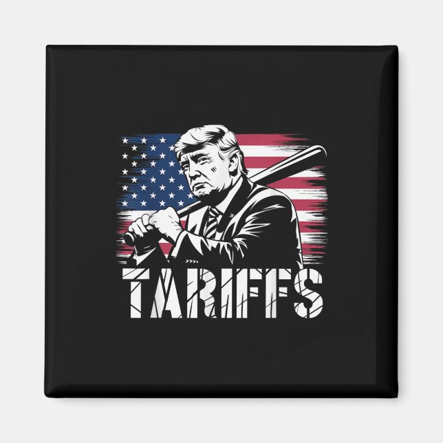 Tariffs Trump Usa Flag Trade Power Funny Tess  Magnet (Front)