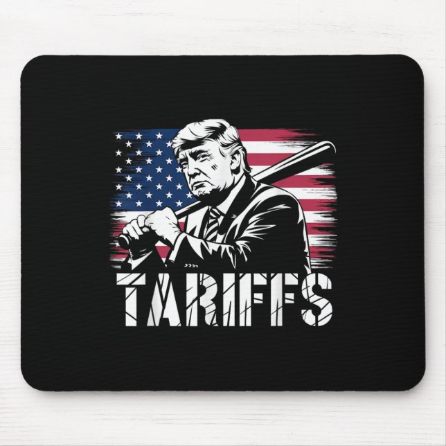 Tariffs Trump Usa Flag Trade Power Funny Tess  Mouse Pad (Front)