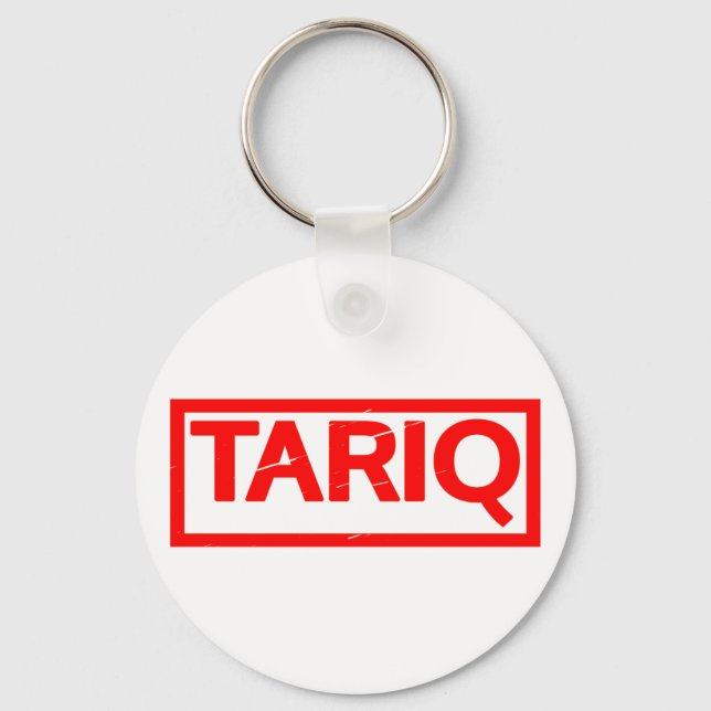 Tariq Stamp Keychain (Front)