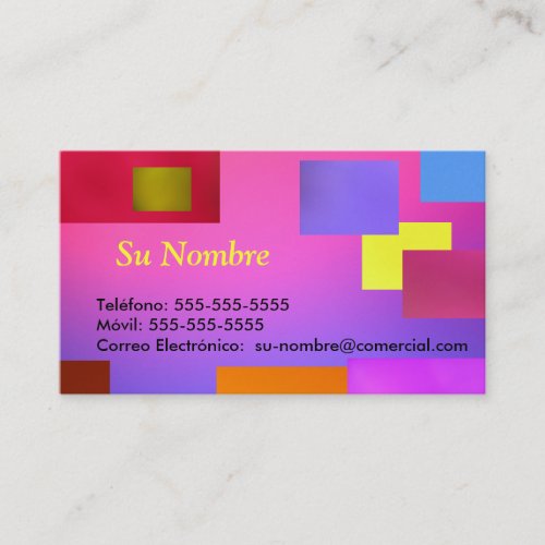 Tarjeta Comercial _ Multicolor Business Card