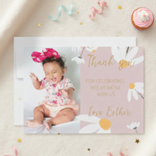 Tarjeta De Agradecimiento Boho Daisy Thank You,  T You Card