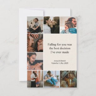 Tarjeta de agradecimiento Collage Valentines Day Thank You Card