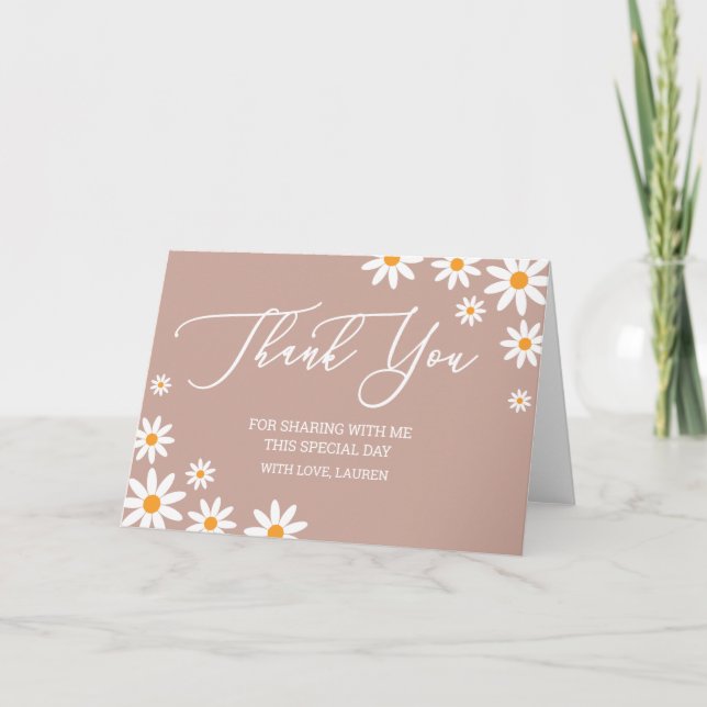 Tarjeta De Agradecimiento Thank yoy card boho Dais (Front)
