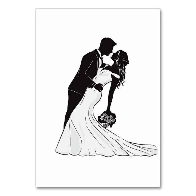 Tarjeta de asiento wedding kiss table number (Front)