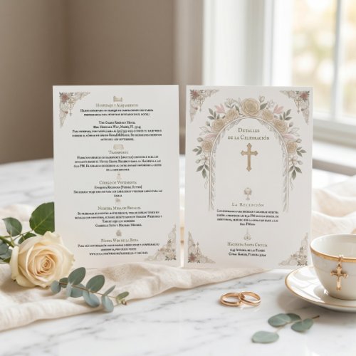 Tarjeta de Detalles de Boda Icons Enclosure Card