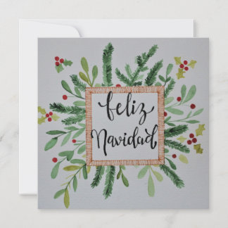 Tarjeta de navidad acuarela holiday card