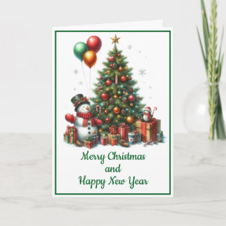 Tarjeta de Navidad con imagen de árbol de Navidad Card