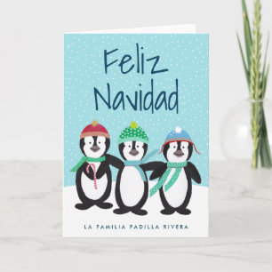 Tarjeta de Navidad de Los Pingüinos Holiday Card