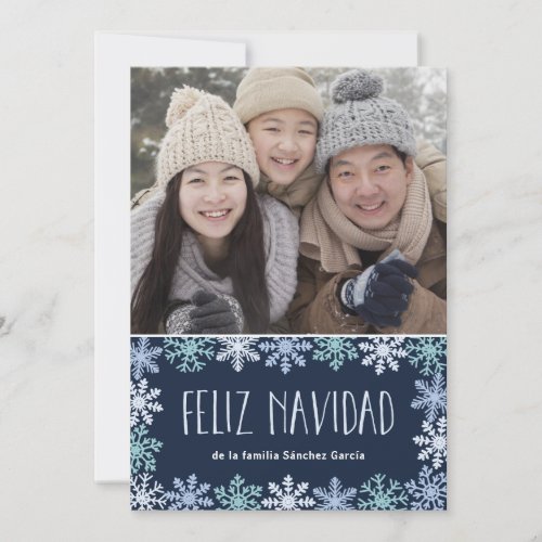 Tarjeta de Navidad Moderna Letras Holiday Card