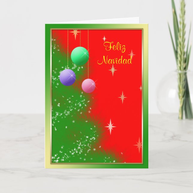 Tarjeta de Navidad - Ornamentos Holiday Card (Front)