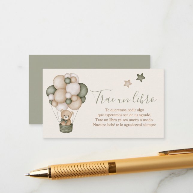 Tarjeta De Recepción Libros para el bebé Enclosure Card (Front/Back In Situ)