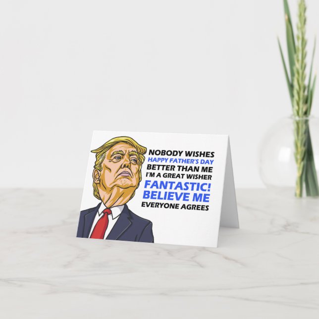 Tarjeta Funny Fathers Day Card - Donald Trump Card (Front)