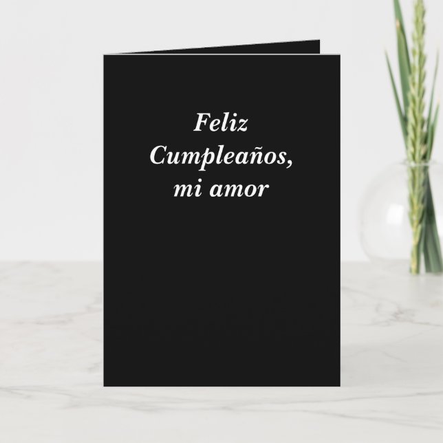 Tarjeta - Happy Cumpleaños, mi amor Card (Front)