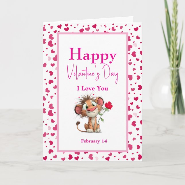Tarjeta Happy Valentine's Day Holiday Card (Front)