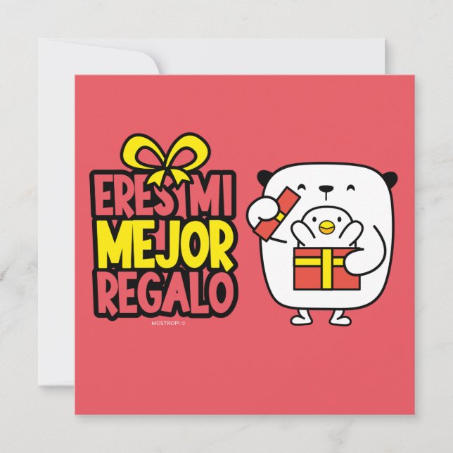 Tarjeta Navidad│Eres mi mejor regalo Holiday Card (Front)