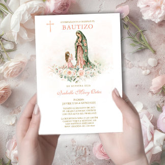 Tarjeta Personalizada Bautizo Niña Invitation