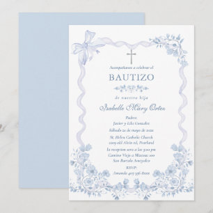  Tarjeta Personalizada Bautizo Niña   Invitation