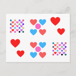 Tarjeta postal corazones postcard