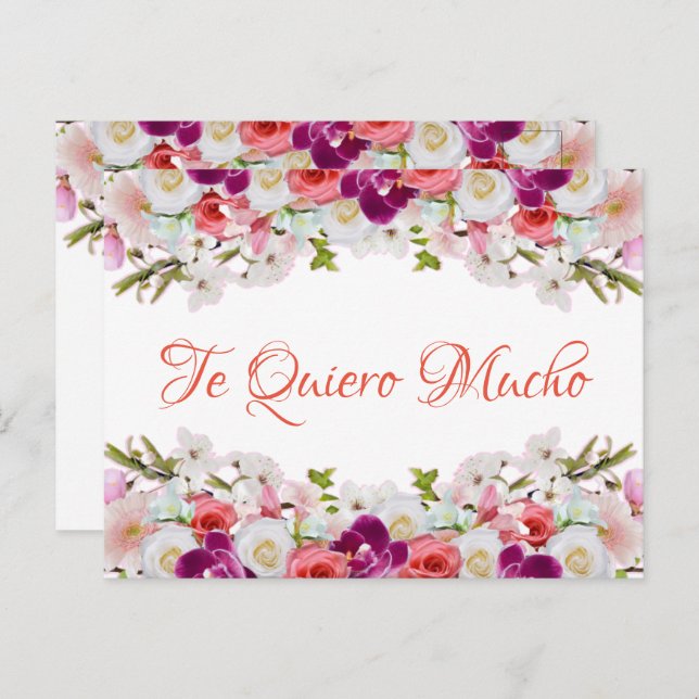 Tarjeta postal Floral - Personalizable Postcard (Front/Back)