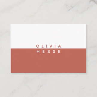 Tarjeta visita Minimal Ginger & White BusinessCard Business Card