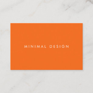 Tarjeta visita Minimal Orange & White BusinessCard Business Card