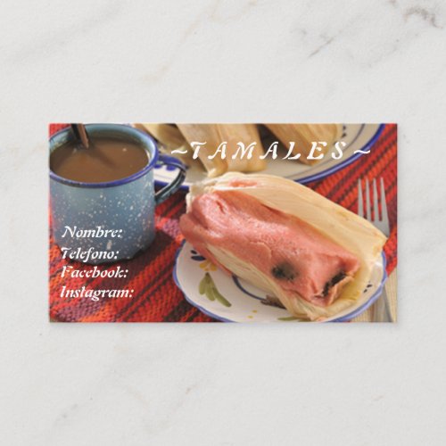 Tarjetas de negocio Tamales Business Card