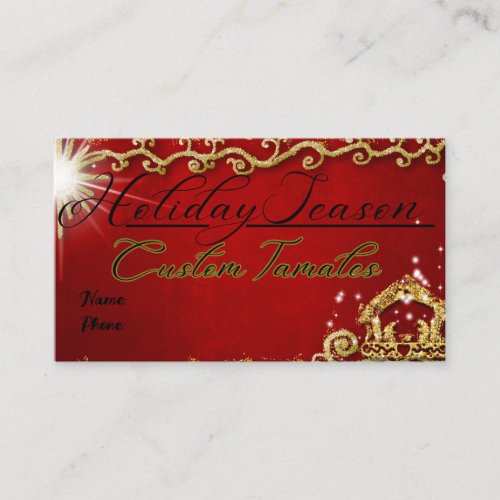 Tarjetas de negocio tamales Hollidays Business Card