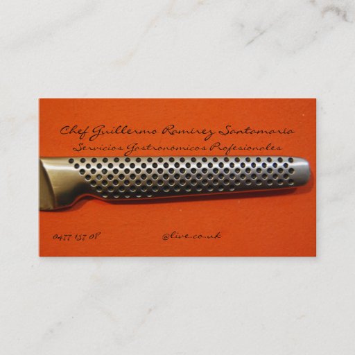 Customizable Tarjetas de Presentacion CHEF Business Card