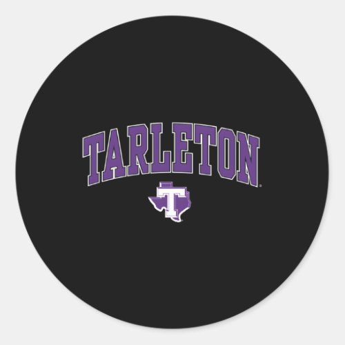 Tarleton State Texans Arch Over Classic Round Sticker