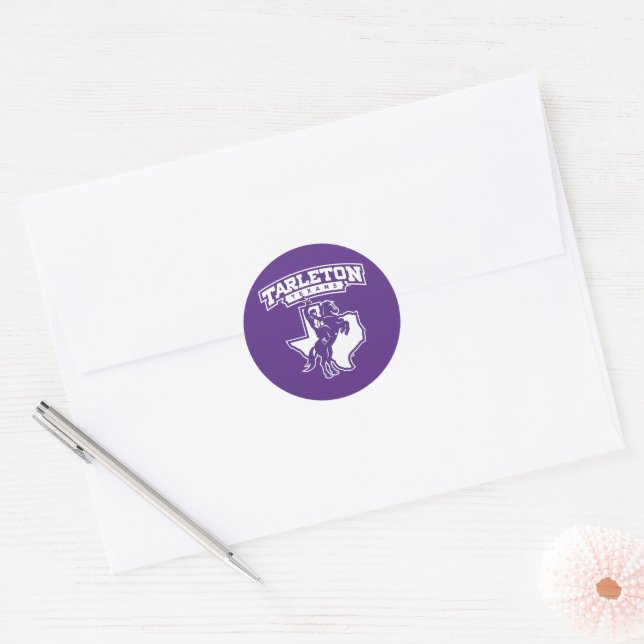 Tarleton State Texans Classic Round Sticker (Envelope)