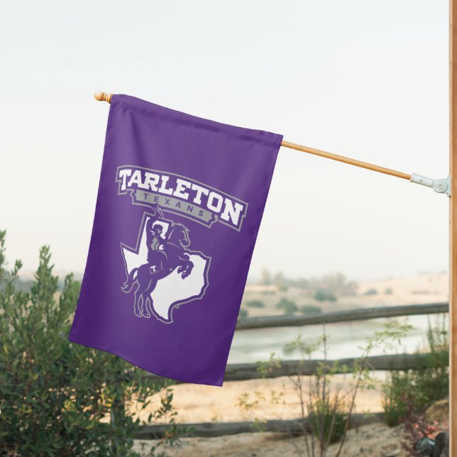 Tarleton State Texans House Flag (Insitu (Back))