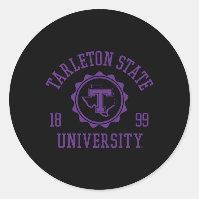 Tarleton State Texans Stamp 1899 Classic Round Sticker (Front)