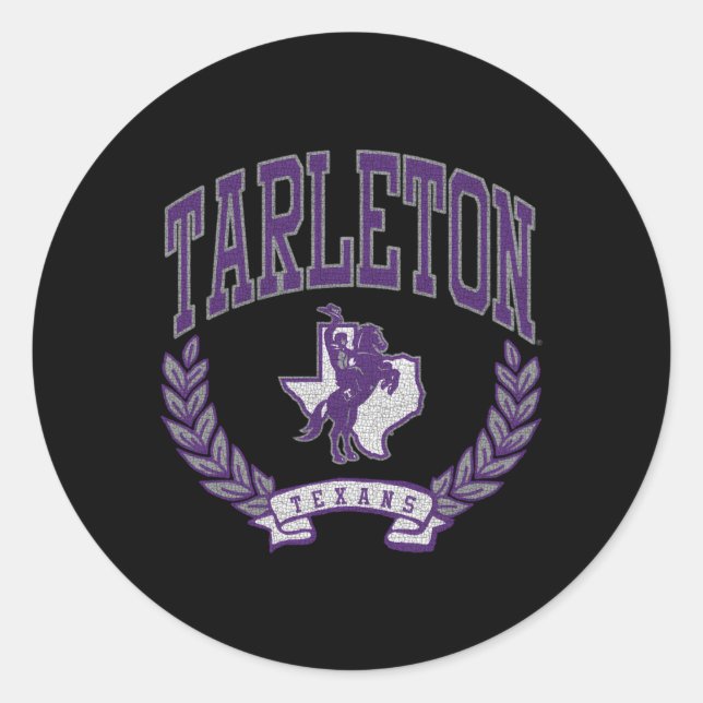Tarleton State Texans Victory Classic Round Sticker (Front)