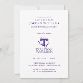 Tarleton State University Logo | Purple T Texas Announcement