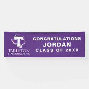 Tarleton State University Logo Purple T Texas Banner
