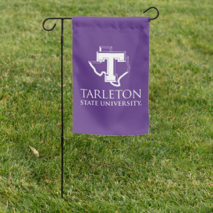 Tarleton State University Logo Purple T Texas Garden Flag