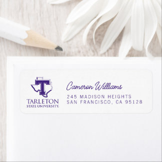 Tarleton State University Logo | Purple T Texas Label