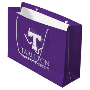 Tarleton State University Logo Purple T Texas Large Gift Bag