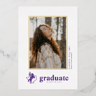 Tarleton State University Texan Rider   Texas Map Foil Invitation